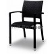 Záhradná stolička čierna 
