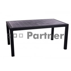 Záhradný stôl z umelého ratanu MANHATTAN 160 x 95 cm (antracit)