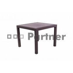 Záhradný stôl z umelého ratanu MANHATTAN 95x95 cm (antracit)