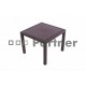 Záhradný stôl z umelého ratanu MANHATTAN 95x95 cm (antracit)