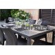 Záhradný ratanový stôl s tvrdeným sklom LAURA (antracit)