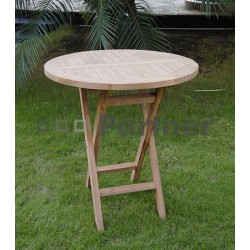 Záhradný skládací stôl IVORY ⌀ 80 cm