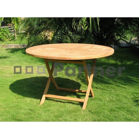 Záhradný skládací stôl EURA ⌀ 100 cm