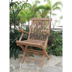Záhradná skladacia stolička s opierkami IVORY